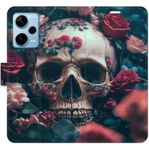 iSaprio flip pouzdro Skull in Roses 02 pro Xiaomi Redmi Note 12 Pro+ 5G
