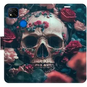 iSaprio flip pouzdro Skull in Roses 02 pro Xiaomi Redmi 9C