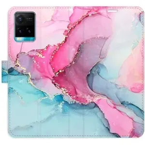 iSaprio flip pouzdro PinkBlue Marble pro Vivo Y21 / Y21s / Y33s