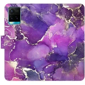 iSaprio flip pouzdro Purple Marble pro Vivo Y21 / Y21s / Y33s