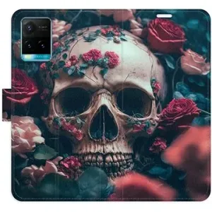 iSaprio flip pouzdro Skull in Roses 02 pro Vivo Y21 / Y21s / Y33s