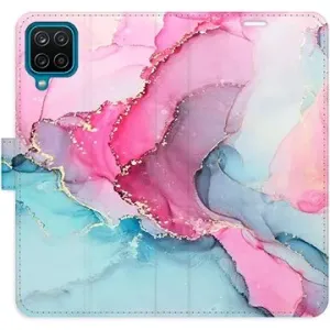 iSaprio flip pouzdro PinkBlue Marble pro Samsung Galaxy A12