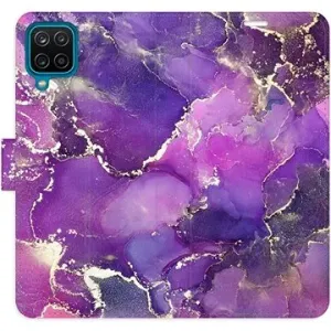 iSaprio flip pouzdro Purple Marble pro Samsung Galaxy A12