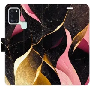iSaprio flip pouzdro Gold Pink Marble 02 pro Samsung Galaxy A21s