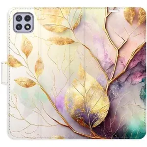 iSaprio flip pouzdro Gold Leaves 02 pro Samsung Galaxy A22 5G