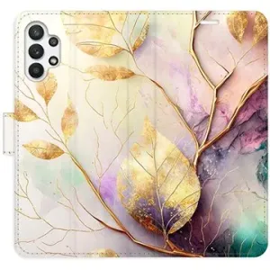 iSaprio flip pouzdro Gold Leaves 02 pro Samsung Galaxy A32 5G