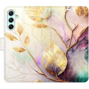 iSaprio flip pouzdro Gold Leaves 02 pro Samsung Galaxy A34 5G
