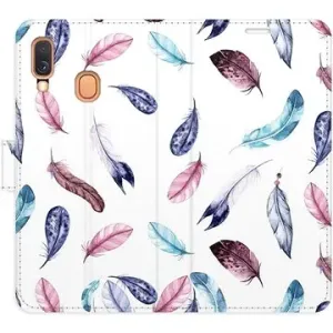 iSaprio flip pouzdro Colorful Feathers pro Samsung Galaxy A40