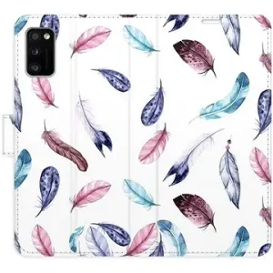 iSaprio flip pouzdro Colorful Feathers pro Samsung Galaxy A41