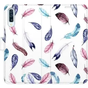 iSaprio flip pouzdro Colorful Feathers pro Samsung Galaxy A50