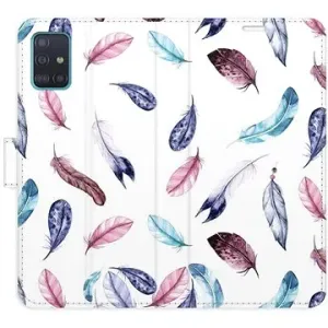 iSaprio flip pouzdro Colorful Feathers pro Samsung Galaxy A51