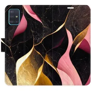 iSaprio flip pouzdro Gold Pink Marble 02 pro Samsung Galaxy A51