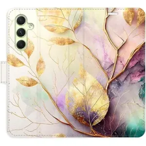 iSaprio flip pouzdro Gold Leaves 02 pro Samsung Galaxy A54 5G