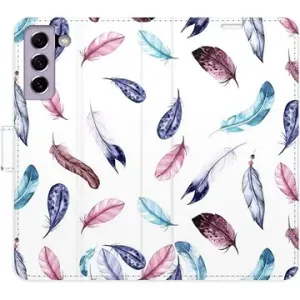 iSaprio flip pouzdro Colorful Feathers pro Samsung Galaxy S21 FE 5G