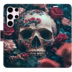 iSaprio flip pouzdro Skull in Roses 02 pro Samsung Galaxy S23 Ultra