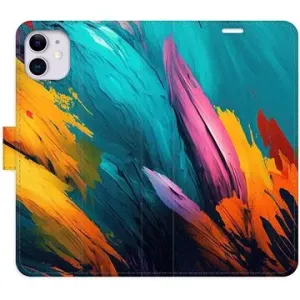 iSaprio flip pouzdro Orange Paint 02 pro iPhone 11
