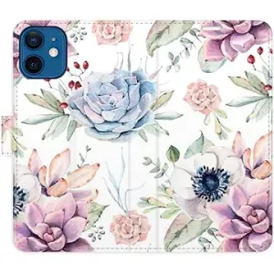 iSaprio flip pouzdro Succulents Pattern pro iPhone 12 mini