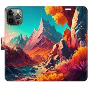 iSaprio flip pouzdro Colorful Mountains pro iPhone 12/12 Pro