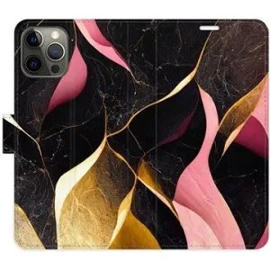 iSaprio flip pouzdro Gold Pink Marble 02 pro iPhone 12/12 Pro