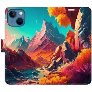 iSaprio flip pouzdro Colorful Mountains pro iPhone 13 mini