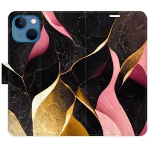 iSaprio flip pouzdro Gold Pink Marble 02 pro iPhone 13 mini
