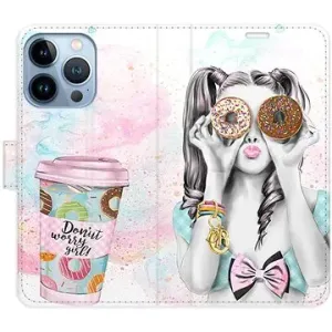 iSaprio flip pouzdro Donut Worry Girl pro iPhone 13 Pro