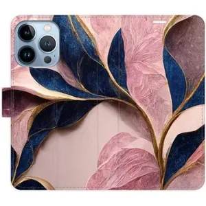 iSaprio flip pouzdro Pink Leaves pro iPhone 13 Pro