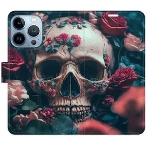 iSaprio flip pouzdro Skull in Roses 02 pro iPhone 13 Pro