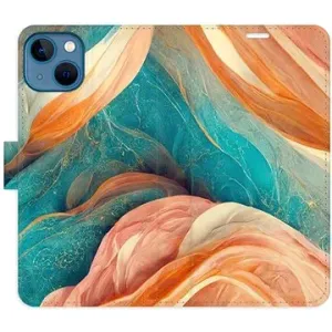 iSaprio flip pouzdro Blue and Orange pro iPhone 13