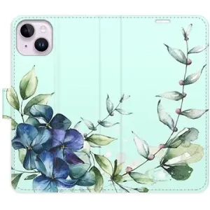 iSaprio flip pouzdro Blue Flowers pro iPhone 14 Plus