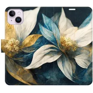 iSaprio flip pouzdro Gold Flowers pro iPhone 14 Plus