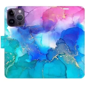 iSaprio flip pouzdro BluePink Paint pro iPhone 14 Pro Max