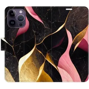 iSaprio flip pouzdro Gold Pink Marble 02 pro iPhone 14 Pro Max