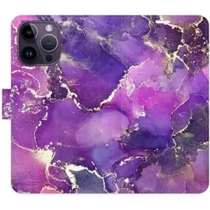 iSaprio flip pouzdro Purple Marble pro iPhone 14 Pro Max