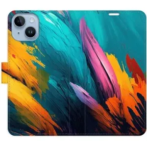 iSaprio flip pouzdro Orange Paint 02 pro iPhone 14