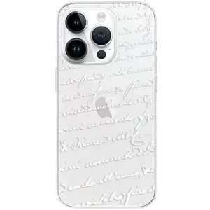 iSaprio Handwriting 01 pro white pro iPhone 15 Pro
