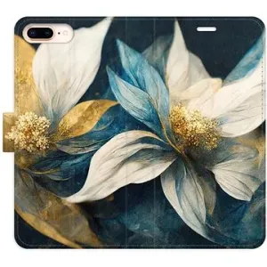 iSaprio flip pouzdro Gold Flowers pro iPhone 7 Plus
