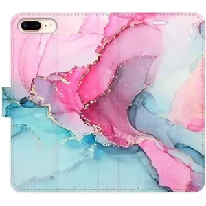 iSaprio flip pouzdro PinkBlue Marble pro iPhone 7 Plus