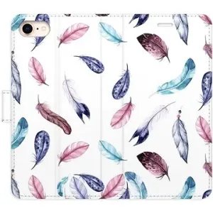 iSaprio flip pouzdro Colorful Feathers pro iPhone 7/8/SE 2020