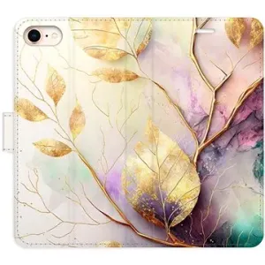 iSaprio flip pouzdro Gold Leaves 02 pro iPhone 7/8/SE 2020