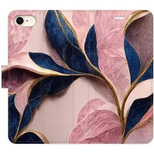 iSaprio flip pouzdro Pink Leaves pro iPhone 7/8/SE 2020