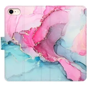 iSaprio flip pouzdro PinkBlue Marble pro iPhone 7/8/SE 2020