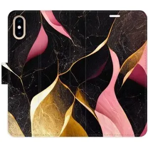 iSaprio flip pouzdro Gold Pink Marble 02 pro iPhone X/XS