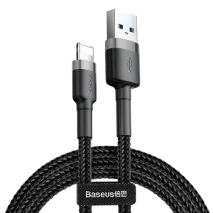 Nabíjecí a datový odolný kabel Baseus USB na Lightning pro iPhone, iPad – 2.4A, 1m