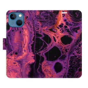 Flipové pouzdro iSaprio - Abstract Dark 02 - iPhone 13 mini