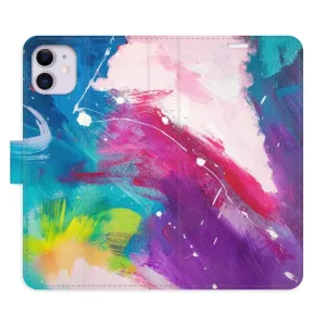 Flipové pouzdro iSaprio - Abstract Paint 05 - iPhone 11
