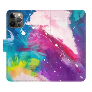Flipové pouzdro iSaprio - Abstract Paint 05 - iPhone 12/12 Pro