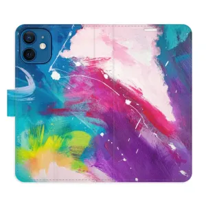 Flipové pouzdro iSaprio - Abstract Paint 05 - iPhone 12 mini