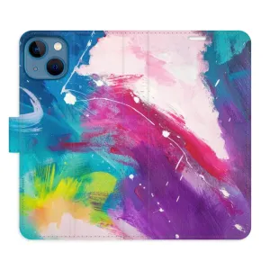 Flipové pouzdro iSaprio - Abstract Paint 05 - iPhone 13