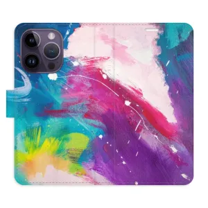 Flipové pouzdro iSaprio - Abstract Paint 05 - iPhone 14 Pro